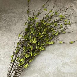 Decorative Flowers 10 PCS Artificial Snow Willow Branches 44inch Long Stem For Floor Vase DIY Crafts Home Decor Green