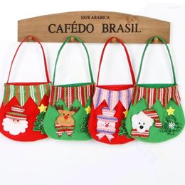 Gift Wrap 1PC Christmas Santa Sack Children Xmas Gifts Candy Stocking Bag Exquisite Claus Printed Linen