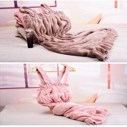 Towel 72 94cm Thick Microfiber Beach Wearable Bath Towels Soft Wrap Skirt For Women Absorbent Gown Coral Fleece Bathrobe