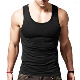 Men's Tank Tops Stylish Men Top T Shirt Athletic Breathable Casual Quick-drying Sleeveless Slim Fit Solid Colour Summer
