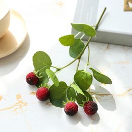 Decorative Flowers Simulation Fruit Bouquet Artificial Plastic Cherry Bayberry Fruits Plants Flower Arrangement Supplies Home Decoration