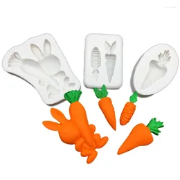 Baking Moulds Carrot Easter Silicone Sugarcraft Mold Chocolate Cupcake Fondant Cake Decorating Tools