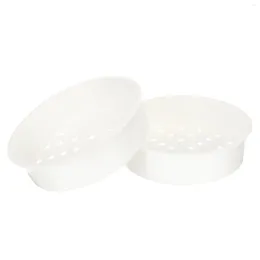 Double Boilers 2Pcs Thicken Steamer Insert Container Multi-function Dish Household Basket