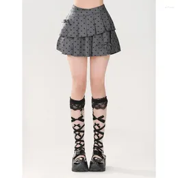 Skirts Summer Japanese Style Kawaii Y2k Mini Skirt Girls Aesthetics Sweet Dot Party Fashion High Waist Woman