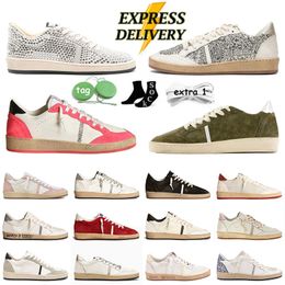 High quality Ball Star Designer Shoes Women Mens Flat Silver Glitter Luxury Never Stop Dreaming Vintage Italy Brand Skateboard Casual Leather Sneakers Trainers