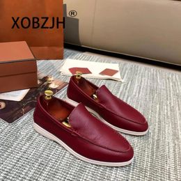 Casual Shoes Mocasines Fashion Loafers Driver Black Cow Leather FlatsShoes For Men 2024 Women High Quality Slip On Sneakers