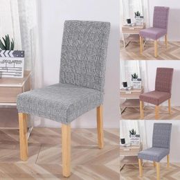 Chair Covers Solid Dining Cover Strech Elastic Slipcover Dust-proof Kitchen Stools Protector Home Banquet El Decor