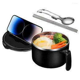 Bowls Stainless Steel Instant Noodle Bowl 1PCS Unique Reliable With Lid Convenient Reusable Quick Ramen For Soup