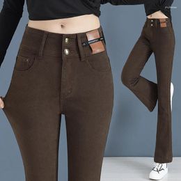 Women's Jeans Stretch For Woman 2024 Spring And Summer Outfits High Waisted Denim Trousers Blue/Coffee/Apricot Loose Casual Bottoms Chic