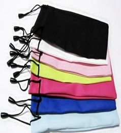 New Arrival Whole 500pcslot Waterproof Mobile Phone Bag Sunglasses Pouch Soft Eyeglasses Bag Glasses Case Many Colors3561850