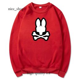 Psychological Bunny Hoodie Fun Rabbit Printing Hoodies Cotton Bad Bunny Hooded Purple Hoodie Sweater Sports Sweatshirts Men Pullovers Psychol Bunny 2840