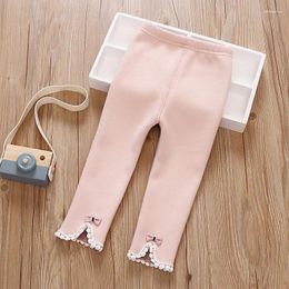 Trousers Girls Pants Kids Elastic Pencil Fashion Leggings For 1 2 3 4Years Children Capris Toddler Girl Cotton Thick Pant Autumn