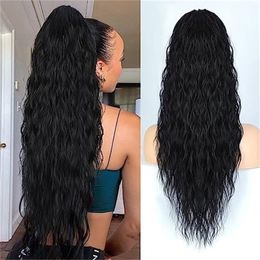 Loose Deep Wave Lace Front Human Hair Wigs Ponytail Hair for Women Lace Frontal Wig Transparent HD Lace Glueless Synthetic Wig Pre Plucked Dropshipping