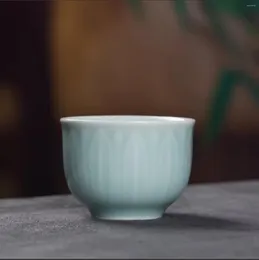 Teaware Sets 2pcs/Set Blue China Celadon Ceramic Tea Cup Porcelain Cups Set Pottery Drinkware Tableware Wholesale Egg Style