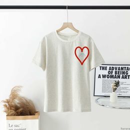 Tshirt Womens Designer T-shirt Cherry Printting Loose Crew Neck Short Sleeve Cotton Casual Tops 2024 Summer Tees Y2k Streetwear Zad6