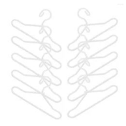 Hangers 10pcs House Dolls Clothes Hanger Dress Miniature Gown Outfit Holders