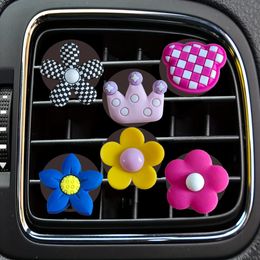 Other Interior Accessories Flower 2 12 Cartoon Car Air Vent Clip Clips For Office Home Decorative Conditioner Outlet Per Bk Freshener Otovr