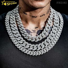 Hot Selling Sterling Sier Hip Hop Necklace 16Mm 20Mm 23Mm Miami Iced Out Moissanite Diamond Cuban Link Chain