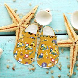 Slippers Nopersonality Sandals Transportation Pattern Office Various Vehicle Designs Shoes Casual Women's Beach Wide