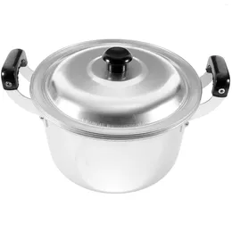 Double Boilers Deepened And Thickened Aluminium Alloy Double-eared Small Soup Pot Pan With Lid Handle Noodle Holder Cookingpots For