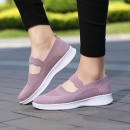 Casual Shoes Women Flats 2024 Spring Summer Mesh Flat Ladies Light Breathable Sneakers Slip On Loafers Zapatos De Mujer