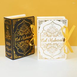 Gift Wrap 3/5/10Pcs Eid Mubarak Book Shape Candy Box Chocolate Baking Packaging Islamic Muslim Party Supplies 2024 Ramadan Decoration