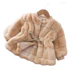 Jackets Winter Imitation Fur Born Baby Girl Clothes Warm Children's Thickened Coat MIMITZ