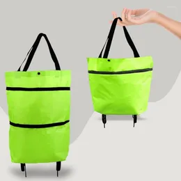 Storage Bags Thickened Oxford Cloth Bag Extended Folding Shopping Trailer Cart Trolley Reusable