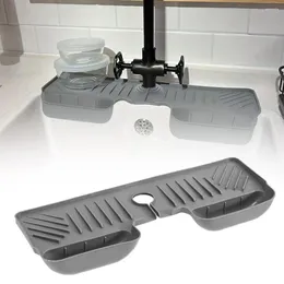 Kitchen Storage Household Silicone Sink Drain Rack Faucet Absorbent Guard Drying Pad Splash Mat Drainage Countertop N4u8