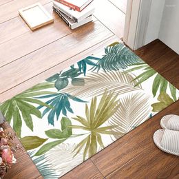 Bath Mats 40X60/50X80CM Tropical Palm Leaf Doormat Non Slip Carpet Wc Mat Bathroom Products Carpets On The Floor Rugs Foot Anti-slip