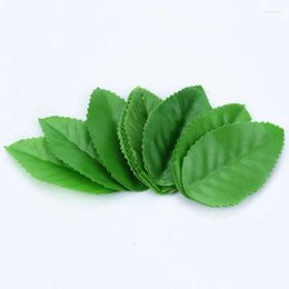 Decorative Flowers 200pcs Fake Green Leaves Artificial Plants Diy Gift Christmas Wreath For Scrapbooking Wedding Home Decor Silk Roses Leaf