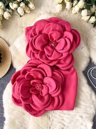 Party Dresses Harajpee Large Flower Strapless Unique Luxurious Dress Women Summer Birthday French Beautiful Romantic Vestido