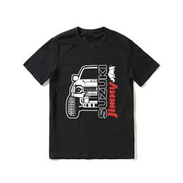 Men's T-Shirts 2023 Hot Sale Summer 100% Cotton Japanese Car Fans Jimny Black T Shirt Men Short Slves Cool T Hip Hop Strtwear T-shirt T240510