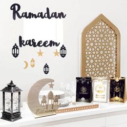 Decorative Figurines Rustic Home Decor Muslim Party Decoration Crafts Accessories Ramadan Kareen Hanging Ornament Moon And Star Eid Mubarak