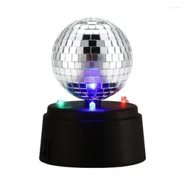 Party Decoration Mirror Ball Disco Lights Battery Powered Colorful Decor Stage Light Gift For Home Room Dance Parties Birthday