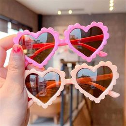 Sunglasses Fashionable Childrens Cute Heart Sunflowers Fruit Rabbit Ears unisex and Children Outdoor Circular Fashion UV400 d240513