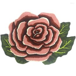 Carpets Europe And The United States Style -selling Fashion Personalised Design Doormat Blue Rose Pattern Embroidery Carpet