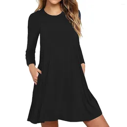 Casual Dresses A Line Cotton Blends Female O Neck Hooded Pullovers Dress Spring Summer Short Sleeve Sundress With Pocket Ropa De Mujer