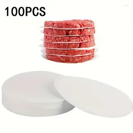 Baking Tools 100pcs Circular Double-sided Silicone Oil Paper Pizza Plates Non Stick Anti Hamburger Food Pad