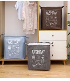 Storage Bags Cotton Linen Dirty Clothes Bag Foldable Laundry Large Size Basket Quality Hamper Sorter