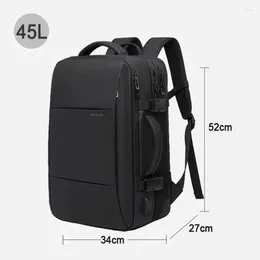 School Bags Travel Backpack Men Business Expandable USB Bag Large Capacity 17.3 Laptop Waterproof Fashion