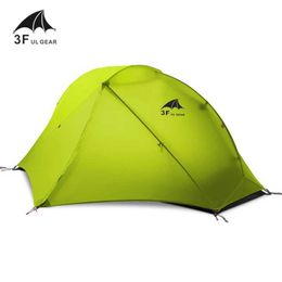 Tents and Shelters 3F UL Gear Outdoor Ultralight 1 Person Camping Tent 3/4 Season Professional 210T Nylon Silicone Para Foot PrintingQ240511