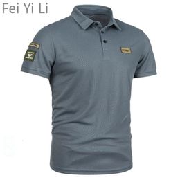 Summer Korean Short Sleeved Polo Shirt Lapel Anti-wrinkle Tops Plus Size Mens Tshirts Men Embroidery Shirts 5XL 240513