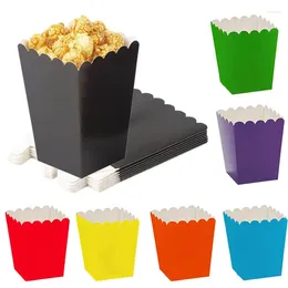 Gift Wrap 12Pcs/Lot Disposable Popcorn Box Mini Food Paper Tub For Packaging Snack Candy Cookies Baby Shower Birthday S