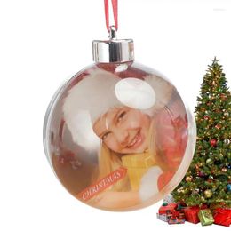 Party Decoration Po Baubles Transparent Ball Frame Ornament Marry Christmas Kids Gift Present Box For Family Friends