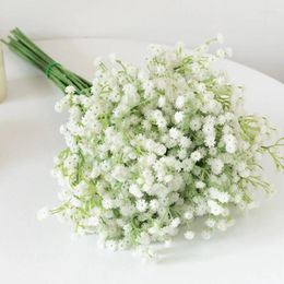 Decorative Flowers 1pc/5pcs White Babies Breath Artificial Plastic Gypsophila Floral Bouquets Bride Holding Fake DIY Wedding Decor