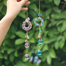 Garden Decorations Crystal Suncatcher Hanging Prisms Pendant For Window Yard Decoration Light Sun Catcher Room Rainbow Decor