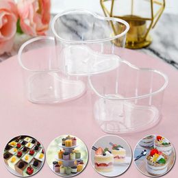 Disposable Cups Straws 10pcs Mini Pudding Jelly Mousse Cup Appetiser Bowl For Home Dessert Shop Food Container