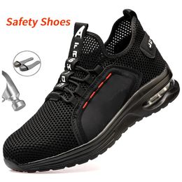 safety shoes Work Sneakers Steel Toe Men PunctureProof Boots Indestructible Security light weight 240429