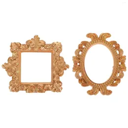 Frames 2Pcs Resin Picture European Style Fixing Vintage Po